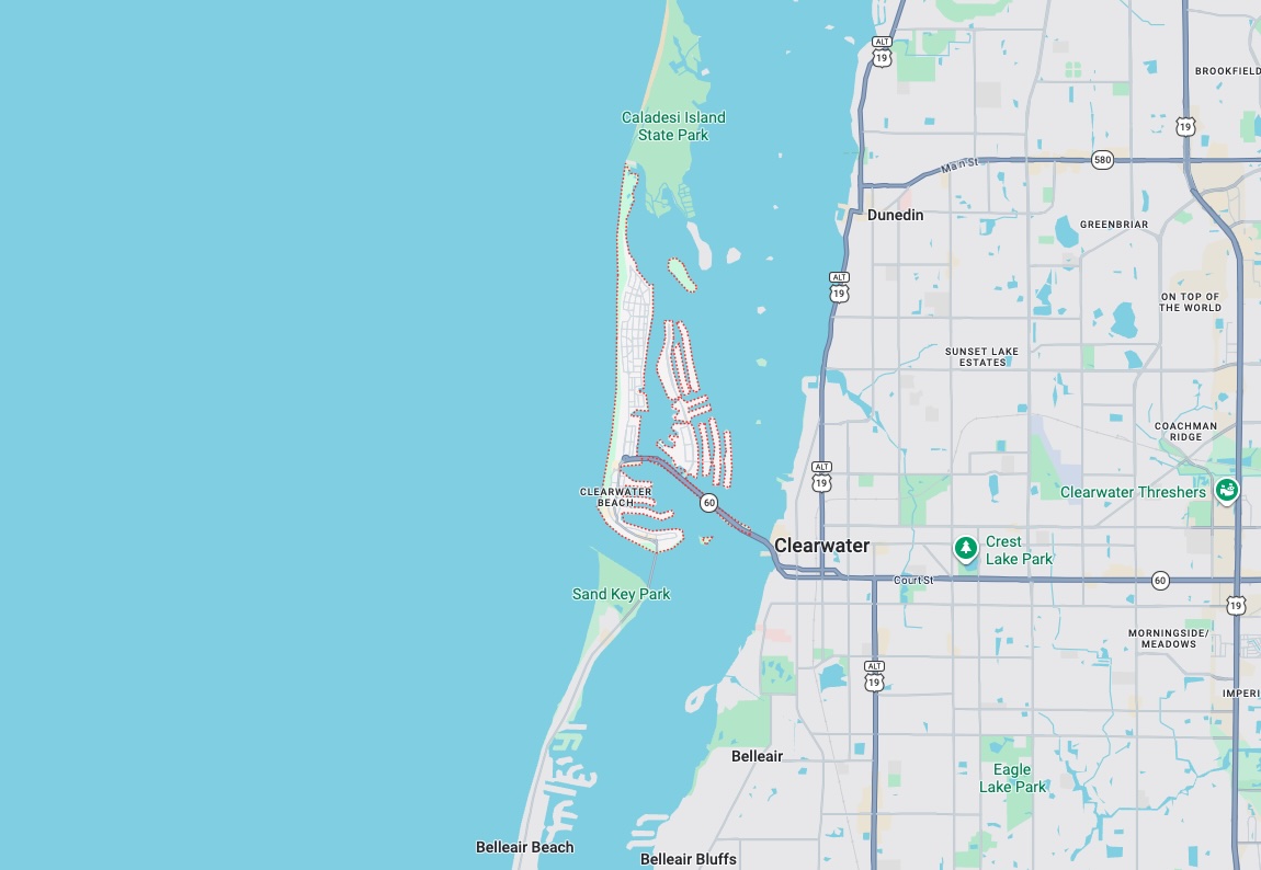 Precision Garage Door Service® of Clearwater Beach map