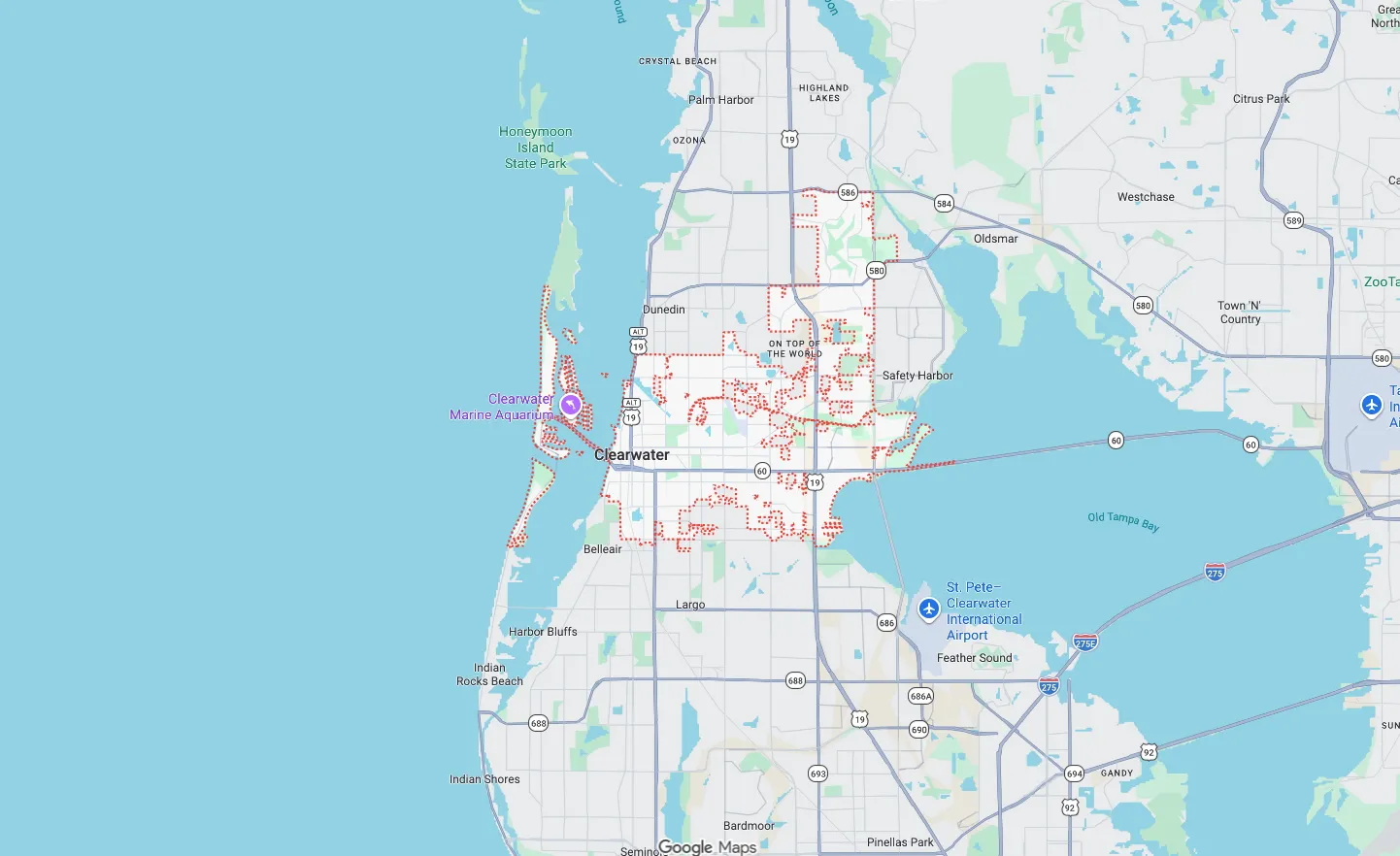 Precision Garage Door Service® of Clearwater map