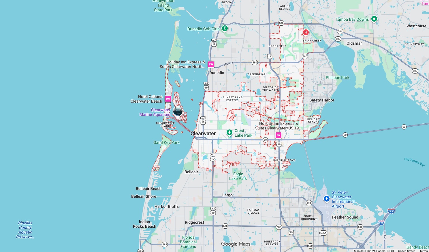Precision Garage Door Service® of Clearwater map