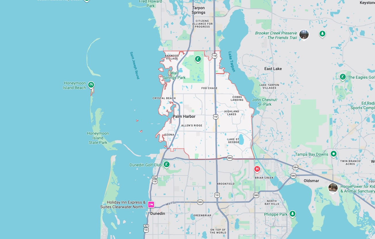 Precision Garage Door Service® of Palm Harbor map