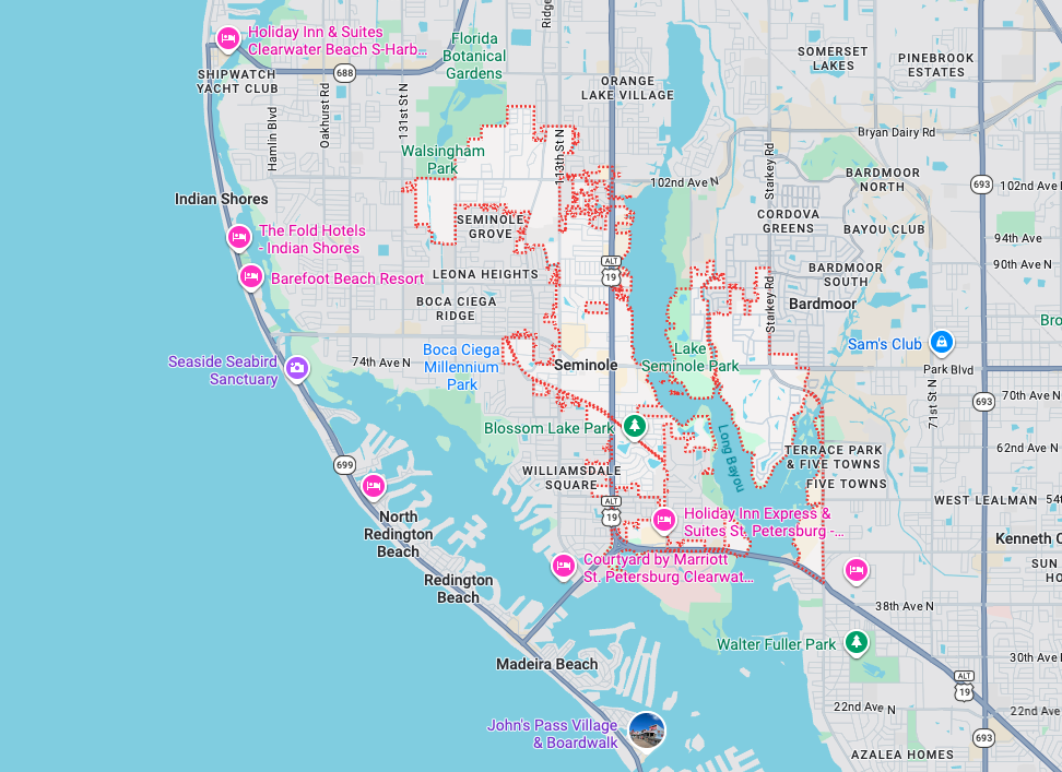Precision Garage Door Service® of Seminole map