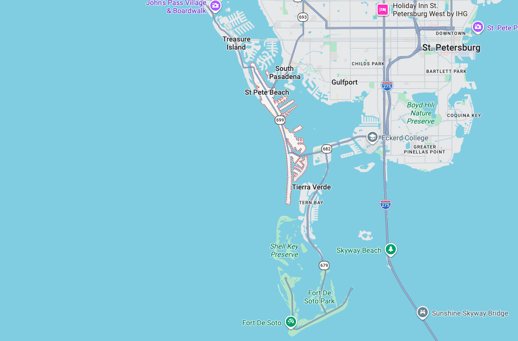 Precision Garage Door Service® of St. Pete Beach map